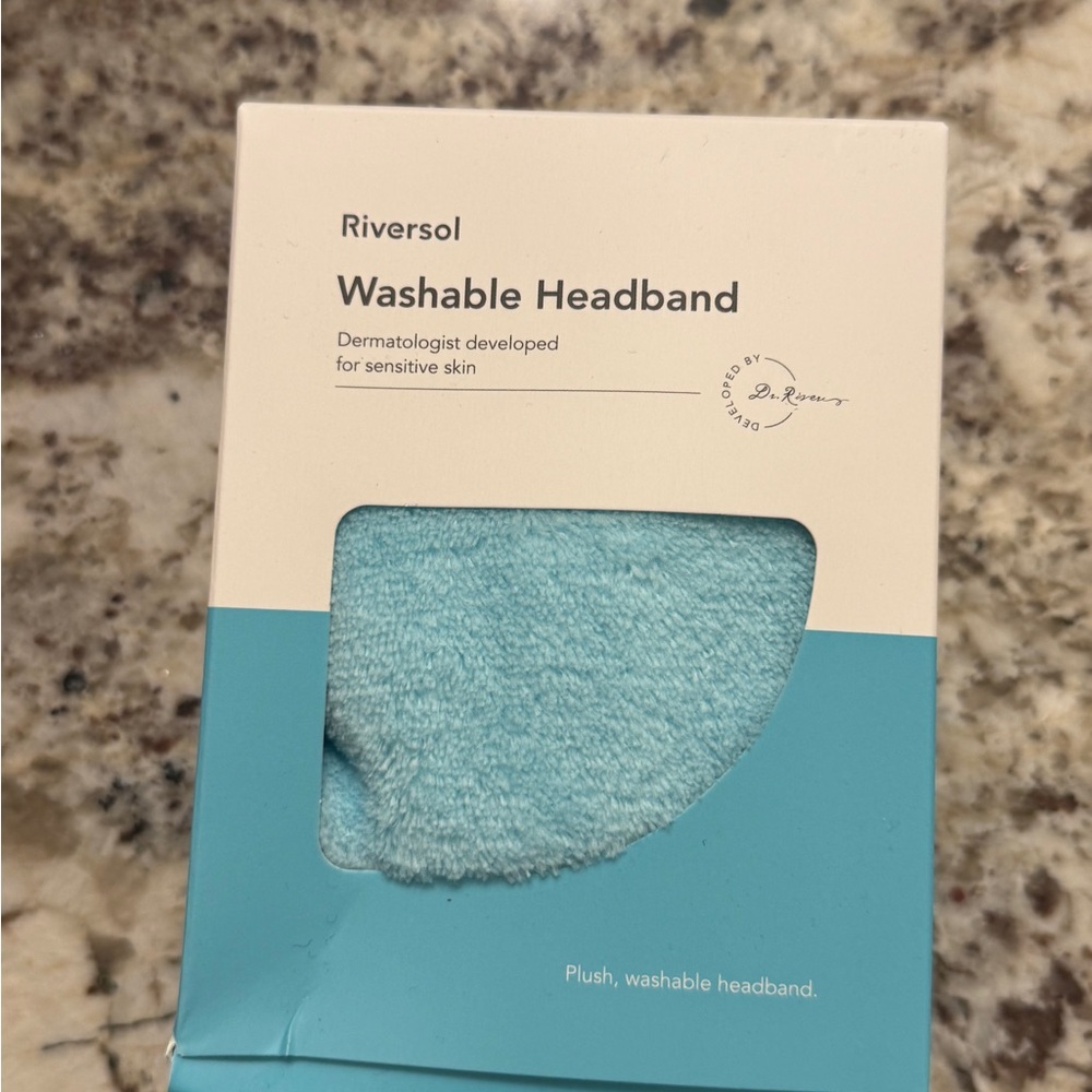 2/$10 Riversol Washable Plush Headband in Light Blue